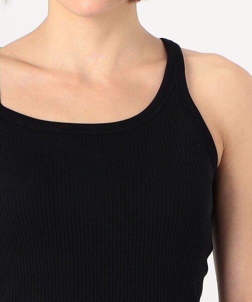 HAKUJI（ハクジ）の「HAKUJI  コットン アシンメトリータンクトップ（タンクトップ・レディース・ブラック/ホワイト・FREE）」の7枚目の写真