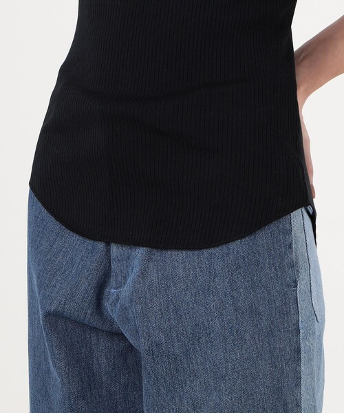 HAKUJI（ハクジ）の「HAKUJI  コットン アシンメトリータンクトップ（タンクトップ・レディース・ブラック/ホワイト・FREE）」の10枚目の写真