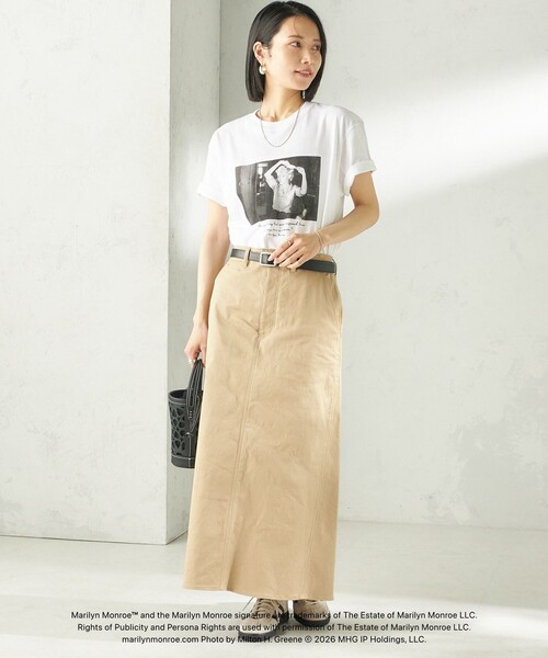 GOOD ROCK SPEED（グッドロックスピード）の「【SHIPS別注】Marilyn Monroe / フォト TEE（Tシャツ/カットソー・レディース・ベージュ/ホワイト/ブラック/ホワイト系・ONE SIZE）」の5枚目の写真