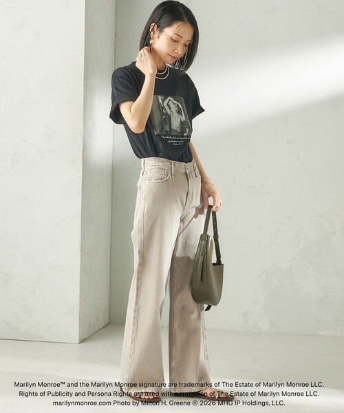 GOOD ROCK SPEED（グッドロックスピード）の「【SHIPS別注】Marilyn Monroe / フォト TEE（Tシャツ/カットソー・レディース・ベージュ/ホワイト/ブラック/ホワイト系・ONE SIZE）」の12枚目の写真