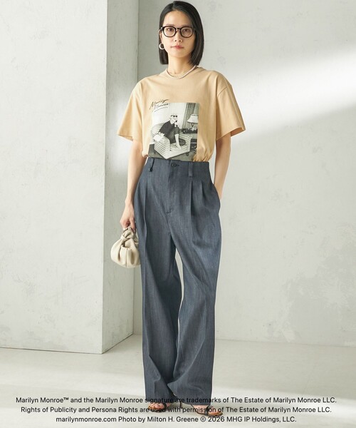 GOOD ROCK SPEED（グッドロックスピード）の「【SHIPS別注】Marilyn Monroe / フォト TEE（Tシャツ/カットソー・レディース・ベージュ/ホワイト/ブラック/ホワイト系・ONE SIZE）」の17枚目の写真