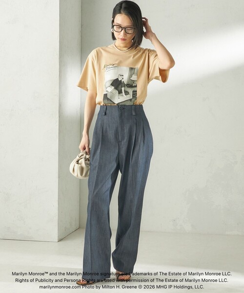 GOOD ROCK SPEED（グッドロックスピード）の「【SHIPS別注】Marilyn Monroe / フォト TEE（Tシャツ/カットソー・レディース・ベージュ/ホワイト/ブラック/ホワイト系・ONE SIZE）」の20枚目の写真