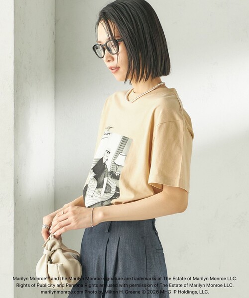 GOOD ROCK SPEED（グッドロックスピード）の「【SHIPS別注】Marilyn Monroe / フォト TEE（Tシャツ/カットソー・レディース・ベージュ/ホワイト/ブラック/ホワイト系・ONE SIZE）」の22枚目の写真