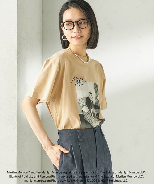 GOOD ROCK SPEED(グッドロックスピード)の「【SHIPS別注】Marilyn Monroe / フォト TEE(Tシャツ/カットソー・レディース・ベージュ/ホワイト/ブラック/ホワイト系・ONE SIZE)」の19枚目の写真