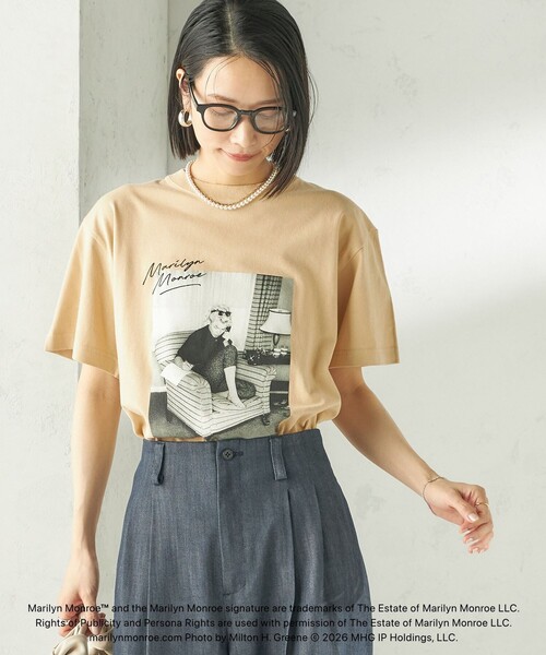 GOOD ROCK SPEED(グッドロックスピード)の「【SHIPS別注】Marilyn Monroe / フォト TEE(Tシャツ/カットソー・レディース・ベージュ/ホワイト/ブラック/ホワイト系・ONE SIZE)」の18枚目の写真