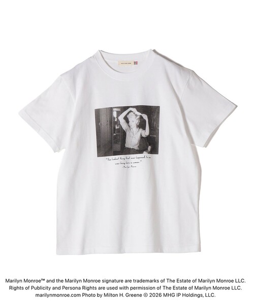 GOOD ROCK SPEED(グッドロックスピード)の「【SHIPS別注】Marilyn Monroe / フォト TEE(Tシャツ/カットソー・レディース・ベージュ/ホワイト/ブラック/ホワイト系・ONE SIZE)」の16枚目の写真
