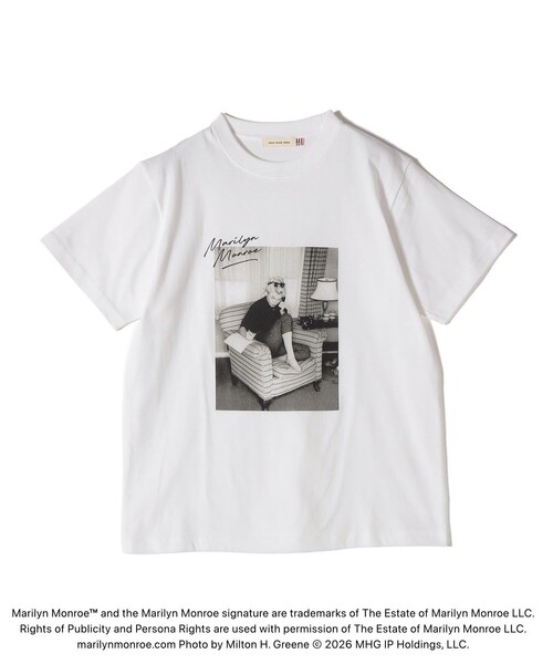 GOOD ROCK SPEED(グッドロックスピード)の「【SHIPS別注】Marilyn Monroe / フォト TEE(Tシャツ/カットソー・レディース・ベージュ/ホワイト/ブラック/ホワイト系・ONE SIZE)」の14枚目の写真