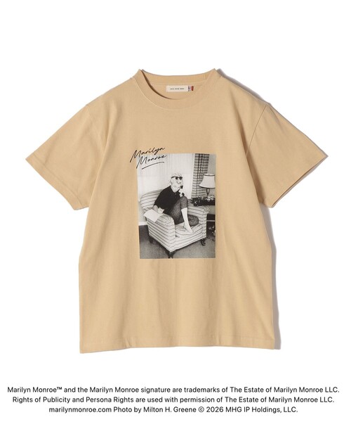 GOOD ROCK SPEED(グッドロックスピード)の「【SHIPS別注】Marilyn Monroe / フォト TEE(Tシャツ/カットソー・レディース・ベージュ/ホワイト/ブラック/ホワイト系・ONE SIZE)」の10枚目の写真