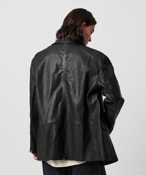 H　BEAUTY&YOUTH UNITED ARROWS（エイチビューティーアンドユースユナイテッドアローズ）の「＜H＞シープレザー テーラードジャケット（その他アウター・レディース・ブラック・M/S）」の3枚目の写真