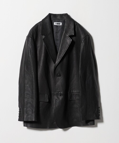 H　BEAUTY&YOUTH UNITED ARROWS（エイチビューティーアンドユースユナイテッドアローズ）の「＜H＞シープレザー テーラードジャケット（その他アウター・レディース・ブラック・M/S）」の6枚目の写真