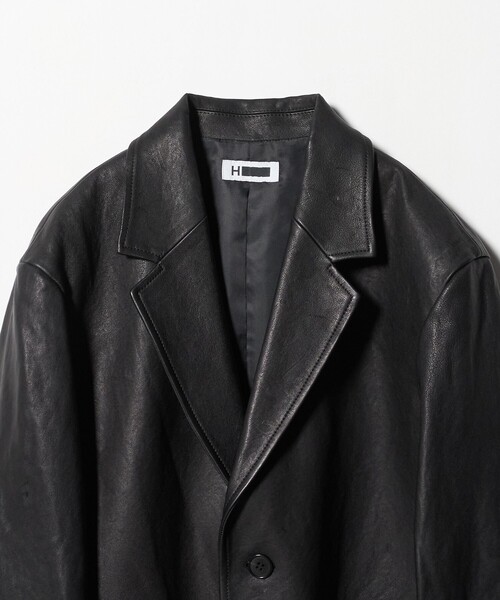 H　BEAUTY&YOUTH UNITED ARROWS（エイチビューティーアンドユースユナイテッドアローズ）の「＜H＞シープレザー テーラードジャケット（その他アウター・レディース・ブラック・M/S）」の8枚目の写真
