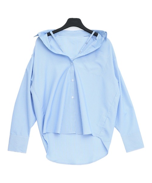 ANAP(アナップ)の「2way ストライプ オーバーサイズ シャツ(シャツ/ブラウス・レディース・クリア/ネイビー・F)」の18枚目の写真