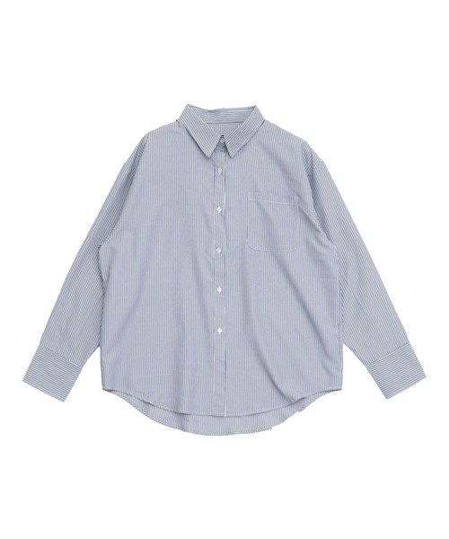 ANAP(アナップ)の「2way ストライプ オーバーサイズ シャツ(シャツ/ブラウス・レディース・クリア/ネイビー・F)」の19枚目の写真