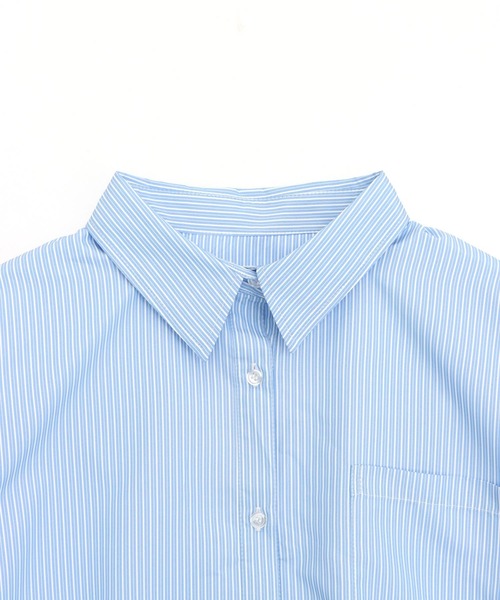 ANAP(アナップ)の「2way ストライプ オーバーサイズ シャツ(シャツ/ブラウス・レディース・クリア/ネイビー・F)」の20枚目の写真