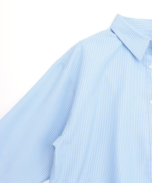 ANAP(アナップ)の「2way ストライプ オーバーサイズ シャツ(シャツ/ブラウス・レディース・クリア/ネイビー・F)」の22枚目の写真