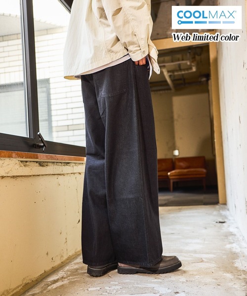 niko and...（ニコアンド）の「COOLMAX ライトエクストラワイドデニム　LIGHT EXTRA WIDE DENIM　[niko and ...JEANS]（デニムパンツ・メンズ・ブラック/ブルー/アクア/インディゴブルー/チャコール・MEDIUM/LARGE/SMALL）」の17枚目の写真