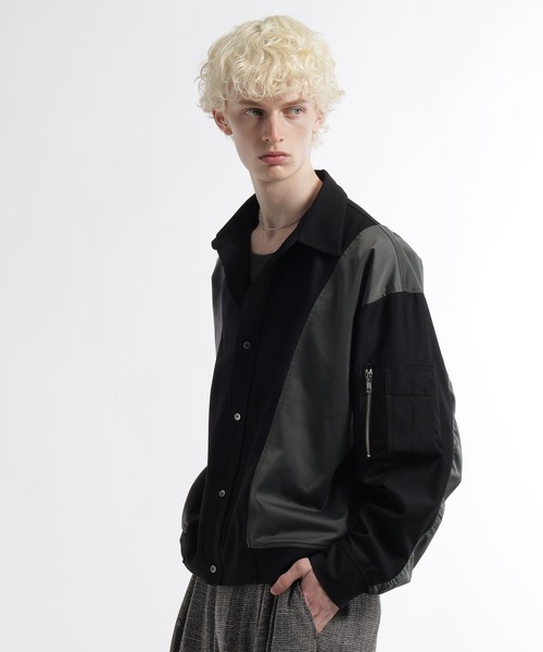 HARE（ハレ）の「【SET UP対応】FUSION CRAFT MA-1ドッキングシャツ(HARE)（シャツ/ブラウス・メンズ・ネイビー/ブラック・FREE）」の10枚目の写真