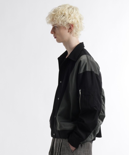 HARE（ハレ）の「【SET UP対応】FUSION CRAFT MA-1ドッキングシャツ(HARE)（シャツ/ブラウス・メンズ・ネイビー/ブラック・FREE）」の13枚目の写真