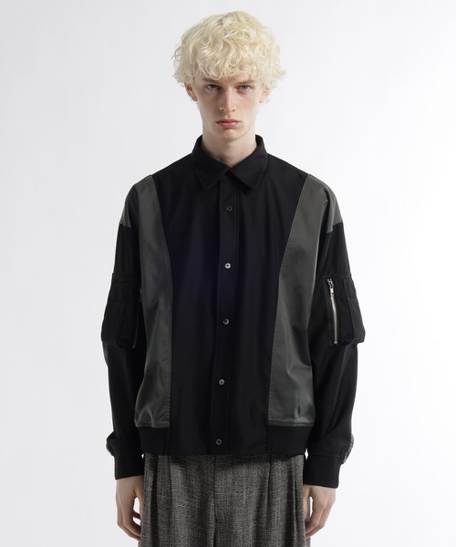 HARE（ハレ）の「【SET UP対応】FUSION CRAFT MA-1ドッキングシャツ(HARE)（シャツ/ブラウス・メンズ・ネイビー/ブラック・FREE）」の16枚目の写真