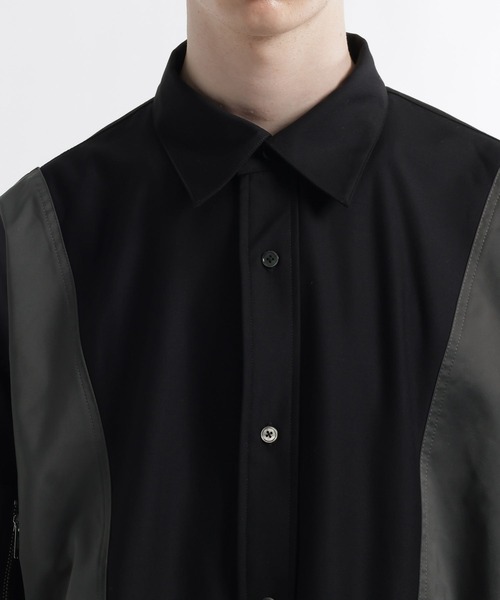 HARE（ハレ）の「【SET UP対応】FUSION CRAFT MA-1ドッキングシャツ(HARE)（シャツ/ブラウス・メンズ・ネイビー/ブラック・FREE）」の19枚目の写真