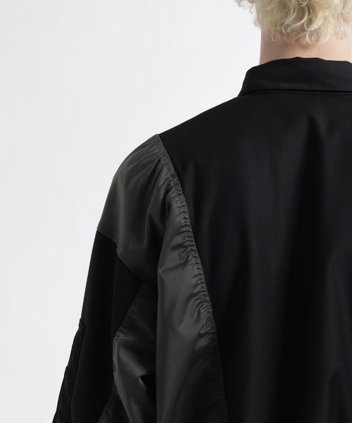 HARE（ハレ）の「【SET UP対応】FUSION CRAFT MA-1ドッキングシャツ(HARE)（シャツ/ブラウス・メンズ・ネイビー/ブラック・FREE）」の6枚目の写真