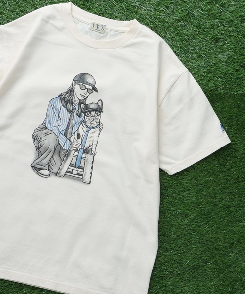 The Endless Summer（エンドレスサマー）の「TES MALIBU GIRL TEE / Tシャツ（Tシャツ/カットソー・メンズ・グリーン系その他3/アイボリー/ホワイト・MEDIUM/SMALL/X-LARGE/LARGE）」の2枚目の写真