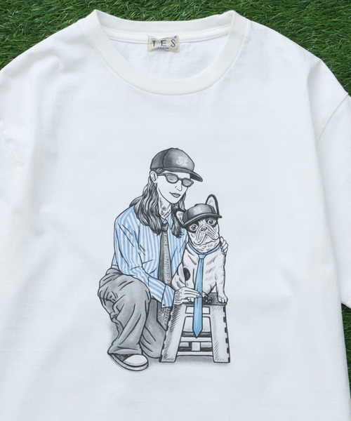 The Endless Summer（エンドレスサマー）の「TES MALIBU GIRL TEE / Tシャツ（Tシャツ/カットソー・メンズ・グリーン系その他3/アイボリー/ホワイト・MEDIUM/SMALL/X-LARGE/LARGE）」の5枚目の写真