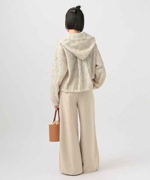 BAYFLOW（ベイフロー）の「[初夏まで着られる]メッシュパーカーブルゾン（ブルゾン・レディース・ブラック/オフホワイト・FREE）」の22枚目の写真