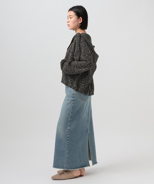 BAYFLOW（ベイフロー）の「[初夏まで着られる]メッシュパーカーブルゾン（ブルゾン・レディース・ブラック/オフホワイト・FREE）」の5枚目の写真