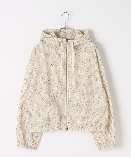 BAYFLOW（ベイフロー）の「[初夏まで着られる]メッシュパーカーブルゾン（ブルゾン・レディース・ブラック/オフホワイト・FREE）」の15枚目の写真