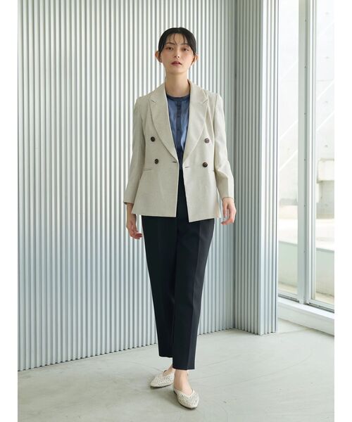 TONAL（トーナル）の「チンツギャザースリーブシャツ（シャツ/ブラウス・レディース・インディゴブルー/ピンク/ベージュ・MEDIUM）」の16枚目の写真