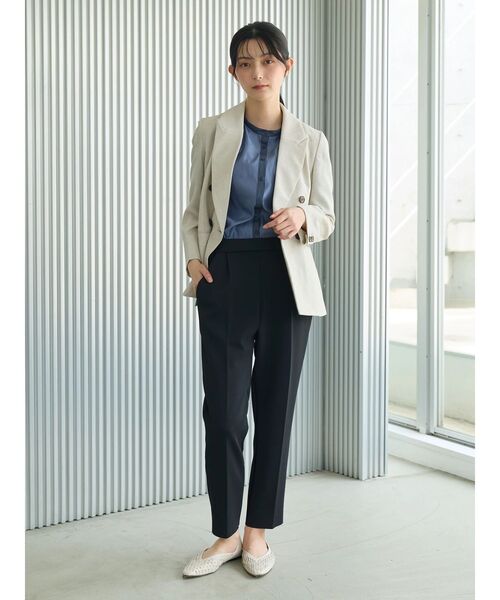 TONAL（トーナル）の「チンツギャザースリーブシャツ（シャツ/ブラウス・レディース・インディゴブルー/ピンク/ベージュ・MEDIUM）」の17枚目の写真