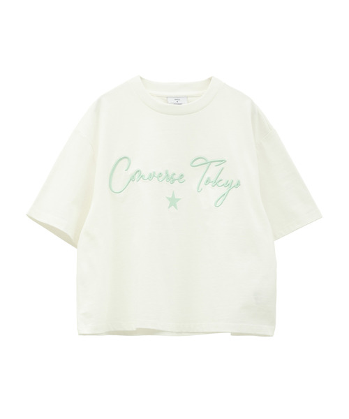 CONVERSE TOKYO(コンバーストウキョウ)の「LOGO EMBROIDERED TEE(Tシャツ/カットソー・レディース・ベージュ/ホワイト・FREE)」の15枚目の写真