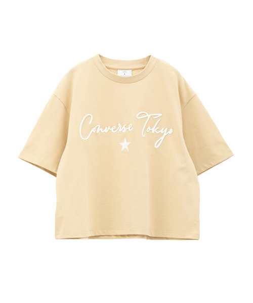 CONVERSE TOKYO(コンバーストウキョウ)の「LOGO EMBROIDERED TEE(Tシャツ/カットソー・レディース・ベージュ/ホワイト・FREE)」の16枚目の写真