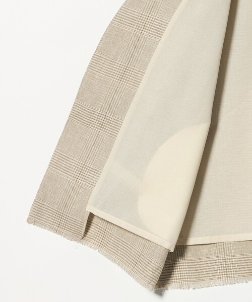 Steven Alan(スティーブンアラン)の「<Steven Alan>チェック カシュクール シャツジャケット(ノーカラージャケット・レディース・ベージュ・S/M)」の13枚目の写真