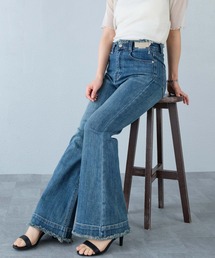 murea（ミュレア）の「ウエストフリンジデニムフレアパンツ（デニムパンツ）」