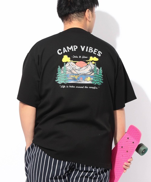 B&T CLUB(ビーティークラブ)の「Tシャツ 半袖 メンズ 大きいサイズ ヒヤテック バックプリント クルーネック B&T CLUB (ビーアンドティークラブ)(Tシャツ/カットソー・メンズ・グリーン/ブラック・X1(3L~4L)/X2(4L~5L)/X3(6L~7L)/X4(8L~9L))」の2枚目の写真