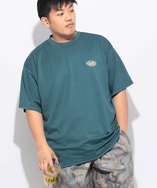 B&T CLUB(ビーティークラブ)の「Tシャツ 半袖 メンズ 大きいサイズ ヒヤテック バックプリント クルーネック B&T CLUB (ビーアンドティークラブ)(Tシャツ/カットソー・メンズ・グリーン/ブラック・X1(3L~4L)/X2(4L~5L)/X3(6L~7L)/X4(8L~9L))」の9枚目の写真