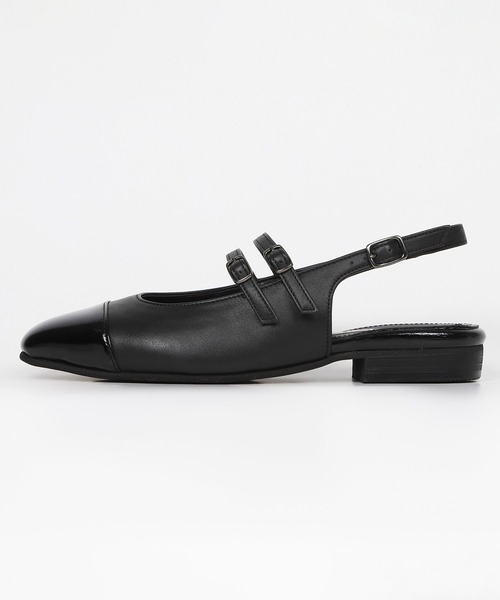BARCLAY(バークレー)の「BARCLAY(バークレー)ダブルストラップバックバンドシューズ(パンプス・レディース・プラチナム/ブラック・22cm/22.5cm/23cm/23.5cm/24cm/24.5cm)」の9枚目の写真