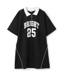 PINK-latte（ピンクラテ）の「ナンバリングハーフZIPポンチワンピース（ワンピース）」