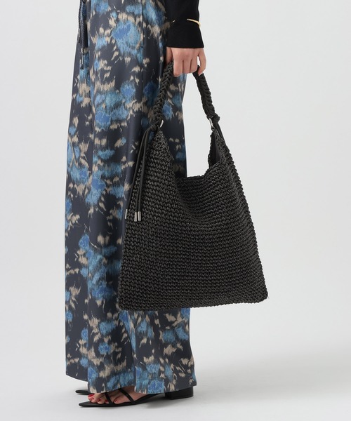 BAYFLOW(ベイフロー)の「【cachecache(カシュカシュ)】ペーパーパラコードトートバッグ(トートバッグ・レディース・ナチュラル/ブラック・FREE)」の1枚目の写真