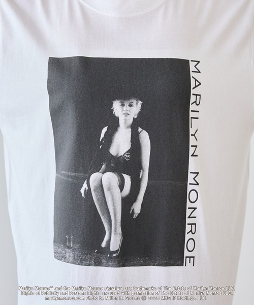 GOOD ROCK SPEED（グッドロックスピード）の「【GOOD ROCK SPEED】マリリン・モンロー｜Marilyn Monroe フォトT（Tシャツ/カットソー・レディース・ホワイト/オフホワイト・F）」の14枚目の写真