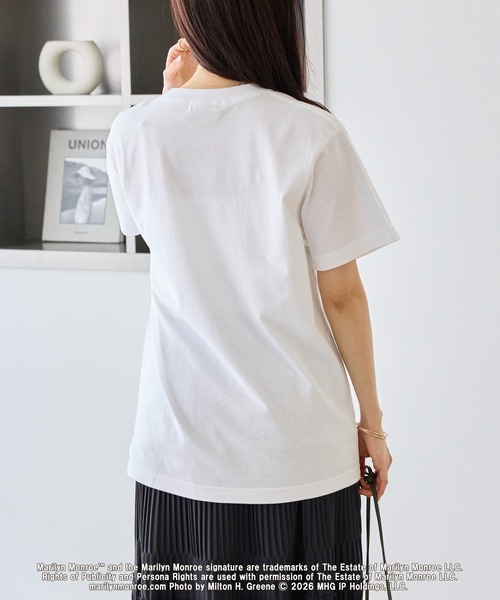 GOOD ROCK SPEED（グッドロックスピード）の「【GOOD ROCK SPEED】マリリン・モンロー｜Marilyn Monroe フォトT（Tシャツ/カットソー・レディース・ホワイト/オフホワイト・F）」の8枚目の写真