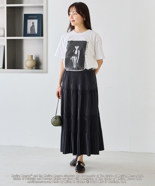 GOOD ROCK SPEED（グッドロックスピード）の「【GOOD ROCK SPEED】マリリン・モンロー｜Marilyn Monroe フォトT（Tシャツ/カットソー・レディース・ホワイト/オフホワイト・F）」の9枚目の写真