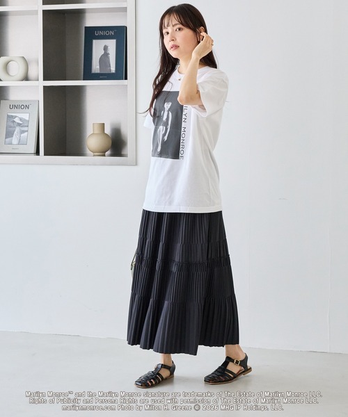 GOOD ROCK SPEED（グッドロックスピード）の「【GOOD ROCK SPEED】マリリン・モンロー｜Marilyn Monroe フォトT（Tシャツ/カットソー・レディース・ホワイト/オフホワイト・F）」の11枚目の写真