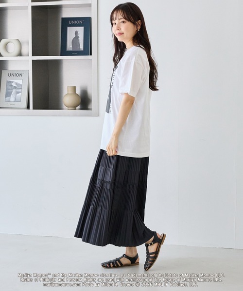 GOOD ROCK SPEED（グッドロックスピード）の「【GOOD ROCK SPEED】マリリン・モンロー｜Marilyn Monroe フォトT（Tシャツ/カットソー・レディース・ホワイト/オフホワイト・F）」の12枚目の写真