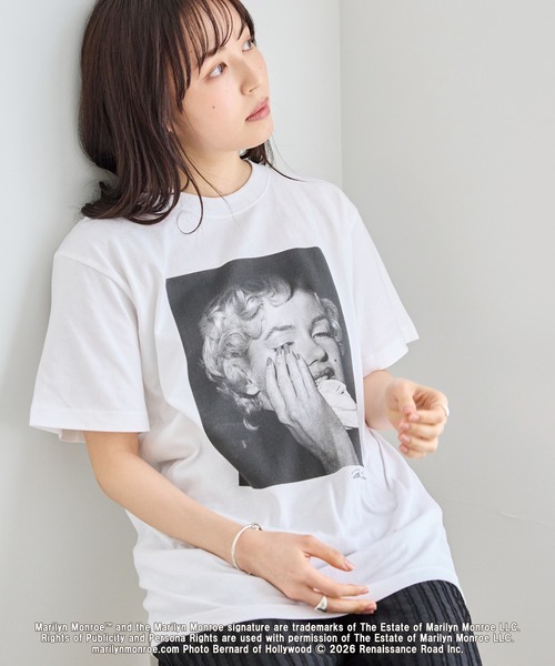 GOOD ROCK SPEED（グッドロックスピード）の「【GOOD ROCK SPEED】マリリン・モンロー｜Marilyn Monroe フォトT（Tシャツ/カットソー・レディース・ホワイト/オフホワイト・F）」の15枚目の写真