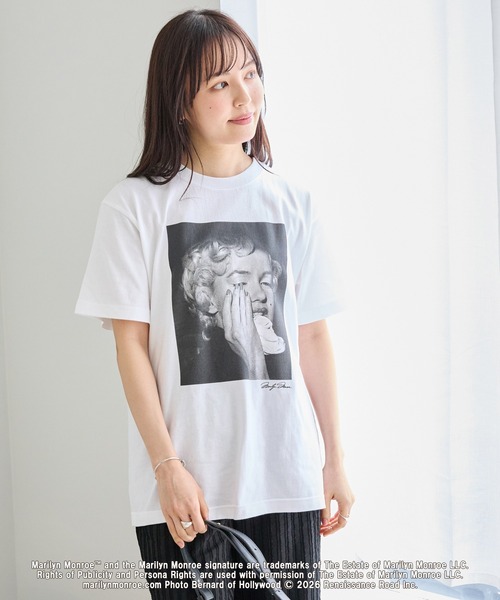 GOOD ROCK SPEED（グッドロックスピード）の「【GOOD ROCK SPEED】マリリン・モンロー｜Marilyn Monroe フォトT（Tシャツ/カットソー・レディース・ホワイト/オフホワイト・F）」の17枚目の写真