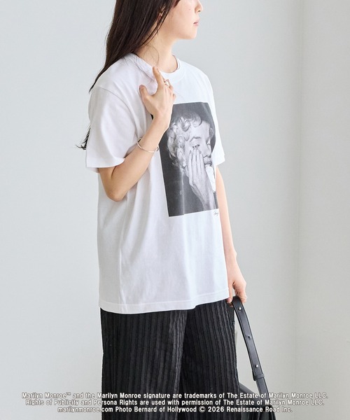 GOOD ROCK SPEED（グッドロックスピード）の「【GOOD ROCK SPEED】マリリン・モンロー｜Marilyn Monroe フォトT（Tシャツ/カットソー・レディース・ホワイト/オフホワイト・F）」の19枚目の写真