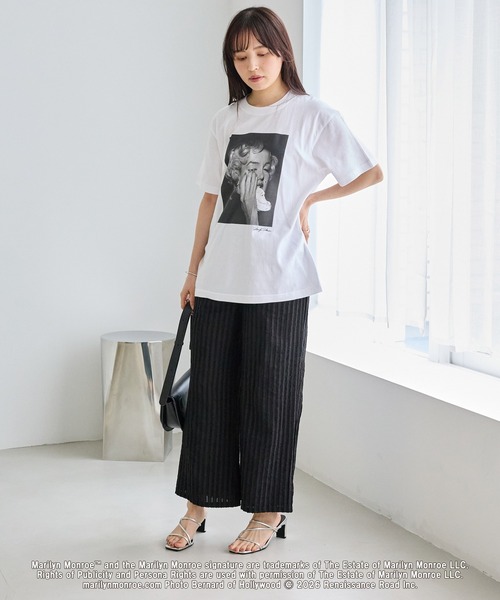 GOOD ROCK SPEED（グッドロックスピード）の「【GOOD ROCK SPEED】マリリン・モンロー｜Marilyn Monroe フォトT（Tシャツ/カットソー・レディース・ホワイト/オフホワイト・F）」の21枚目の写真